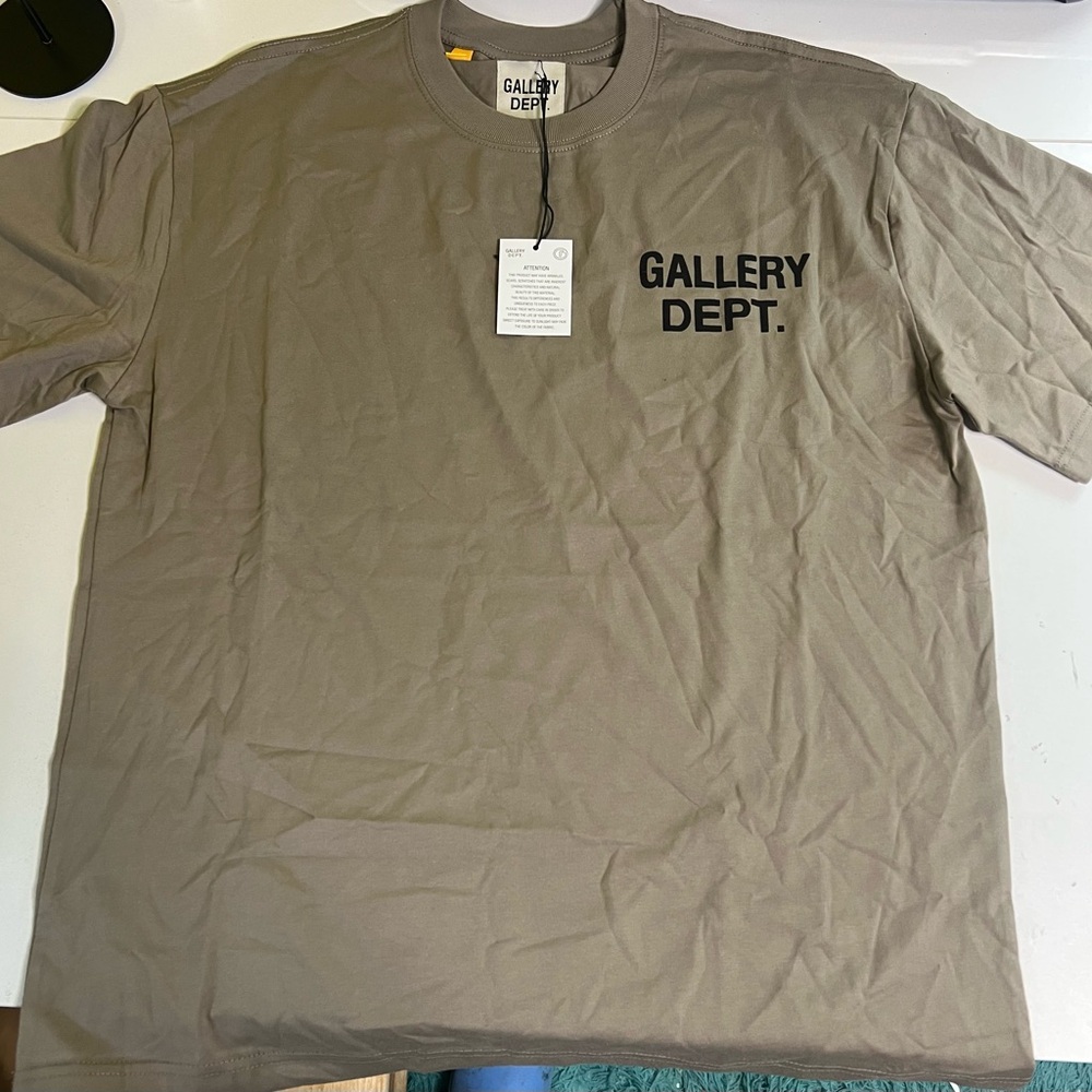 Gallery Dept Tan Short Sleeve Tee Casual Cotton